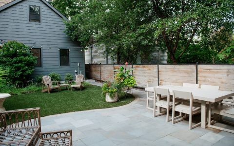 Beautiful back yard landscaping in Bucktown